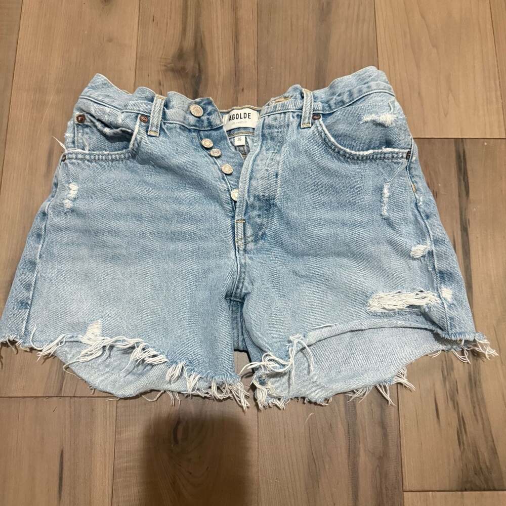 AGOLDE Parker Vintage Cut Off Denim Shorts Size 26
